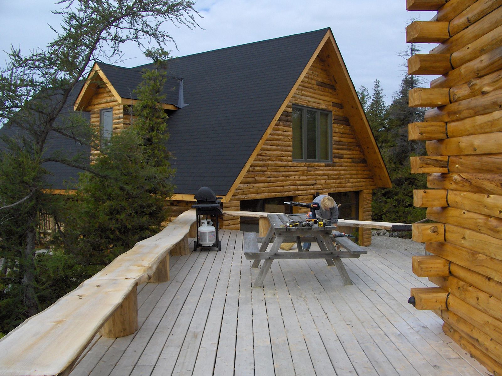 Cape Hurd: porch work